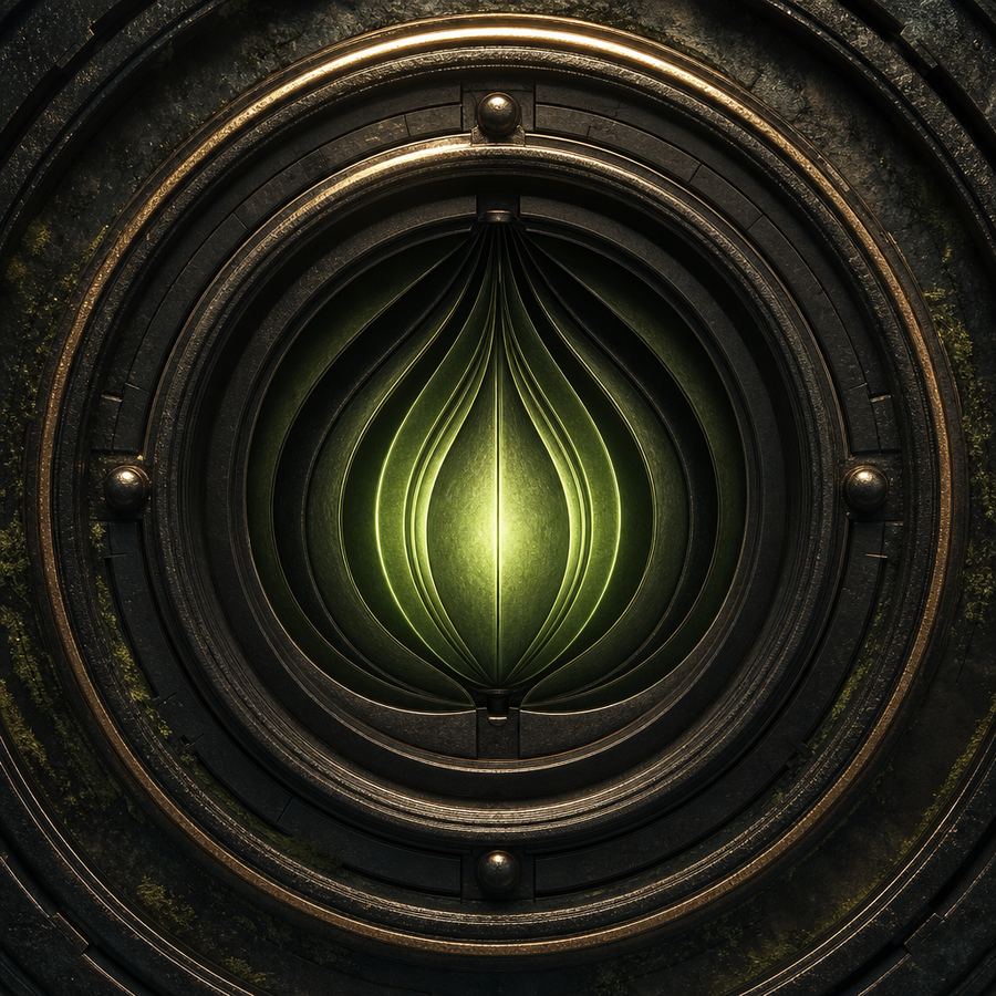 Vortex cinematic Tor onion portal illustration for the market profile page