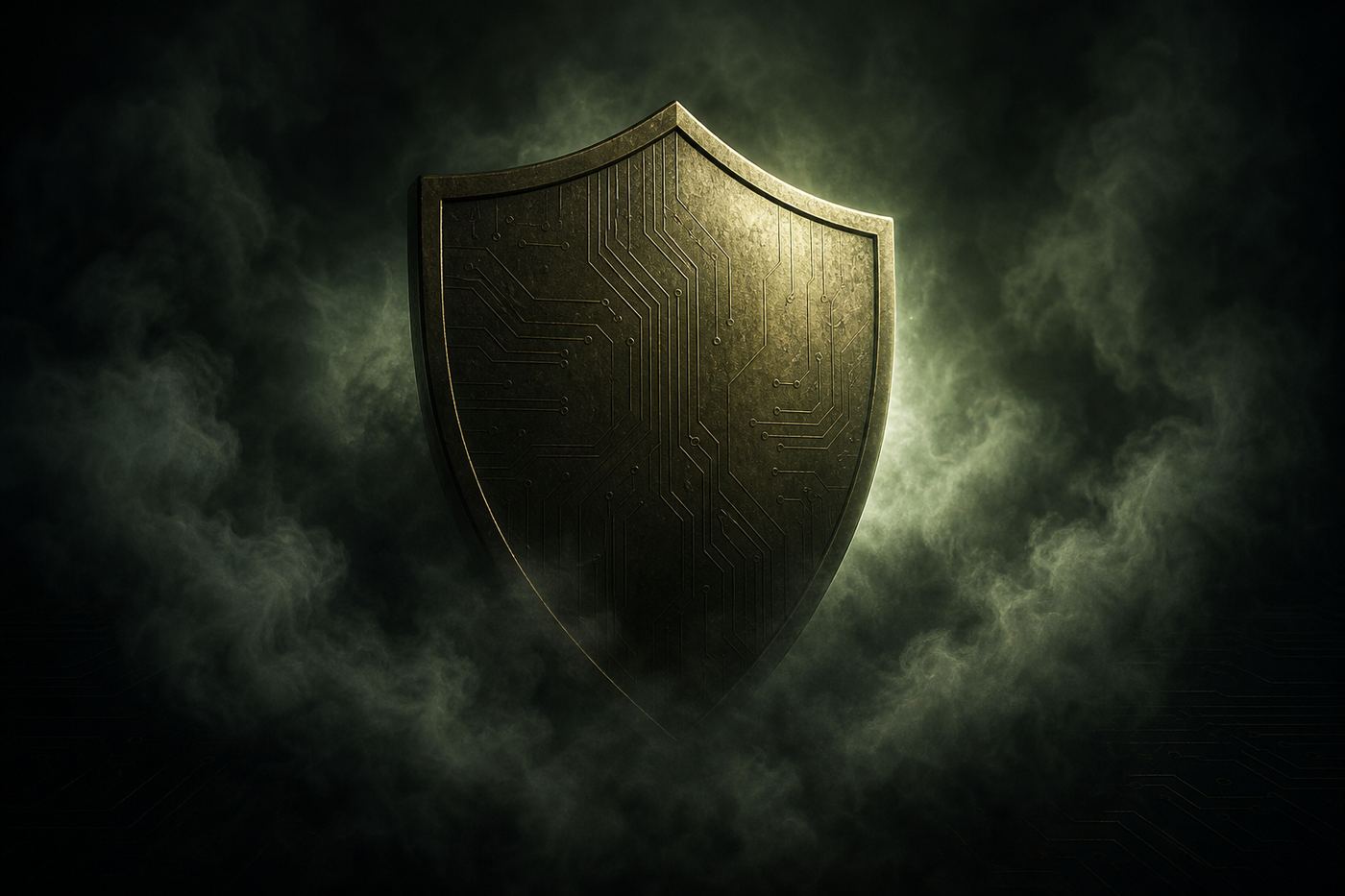 Brass OPSEC shield artwork representing security and privacy guides